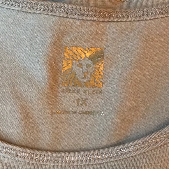 NWT Anne Klein knit top in Beige - Picture 2 of 4